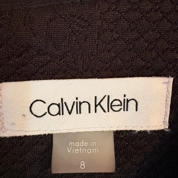 Calvin Klein Black Textured Rose Sheath Dress - Picture 5 of 6